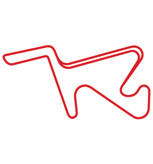 Outline of The Circuit layout at Buttonwillow Raceway Park