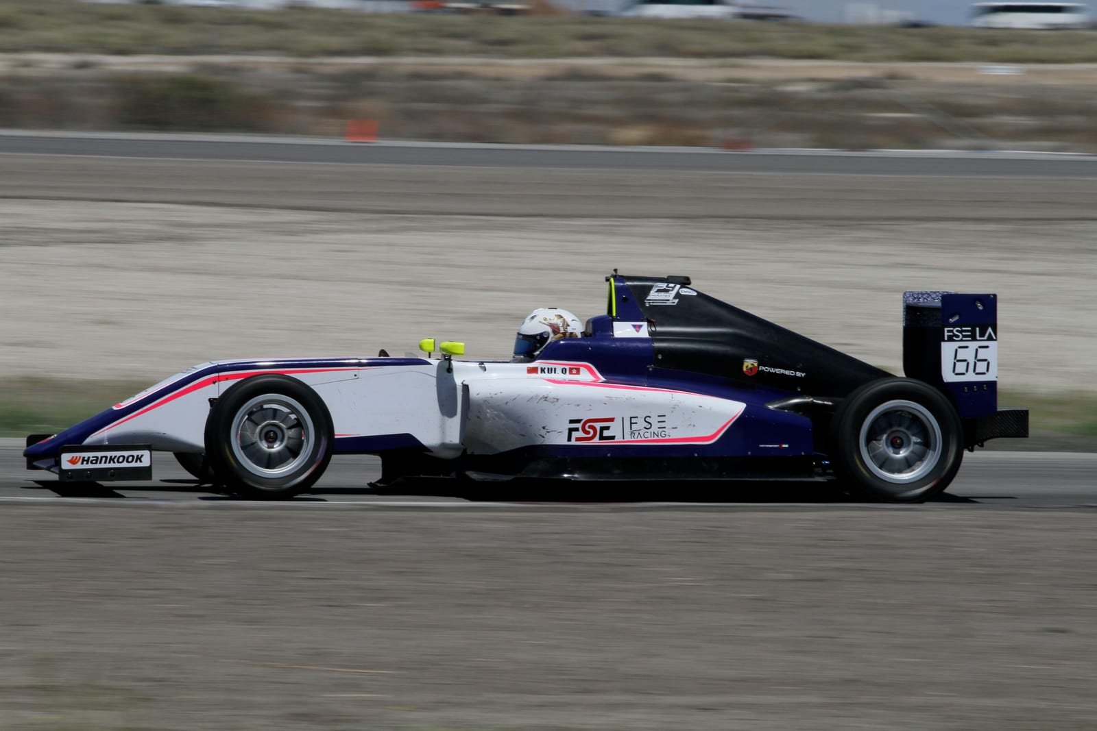 The FastLane Ligier JS F4 open-wheel formula car at Buttonwillow Raceway Park.