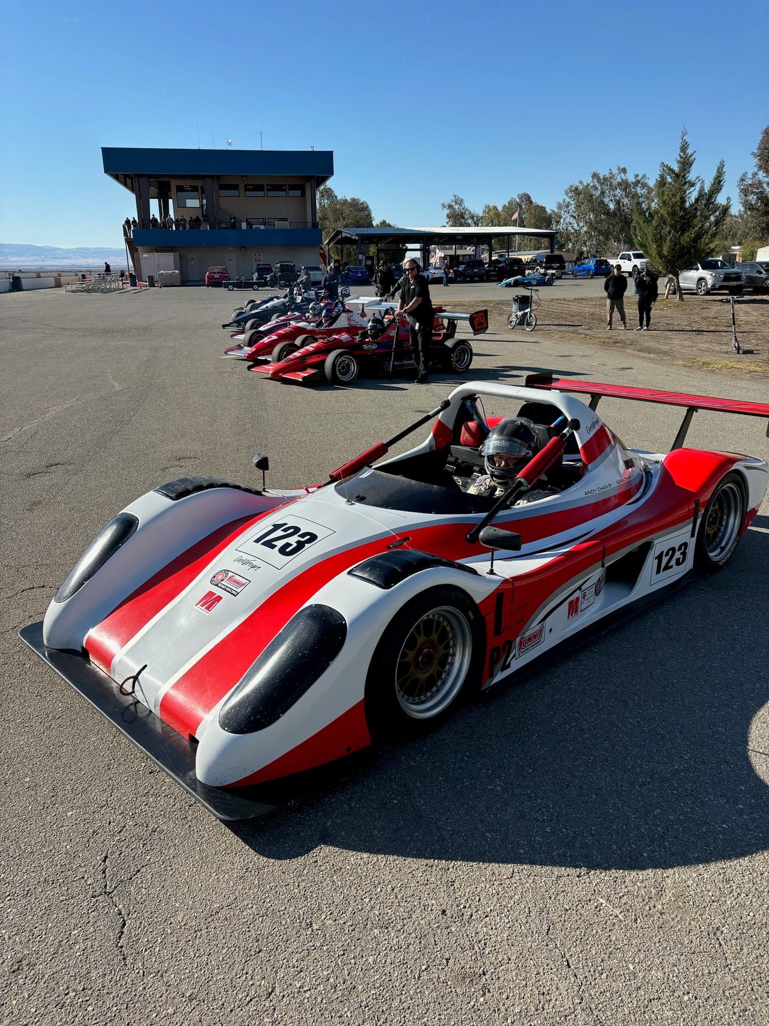 The FastLane Radical SR3 sports racer at Buttonwillow Raceway Park.