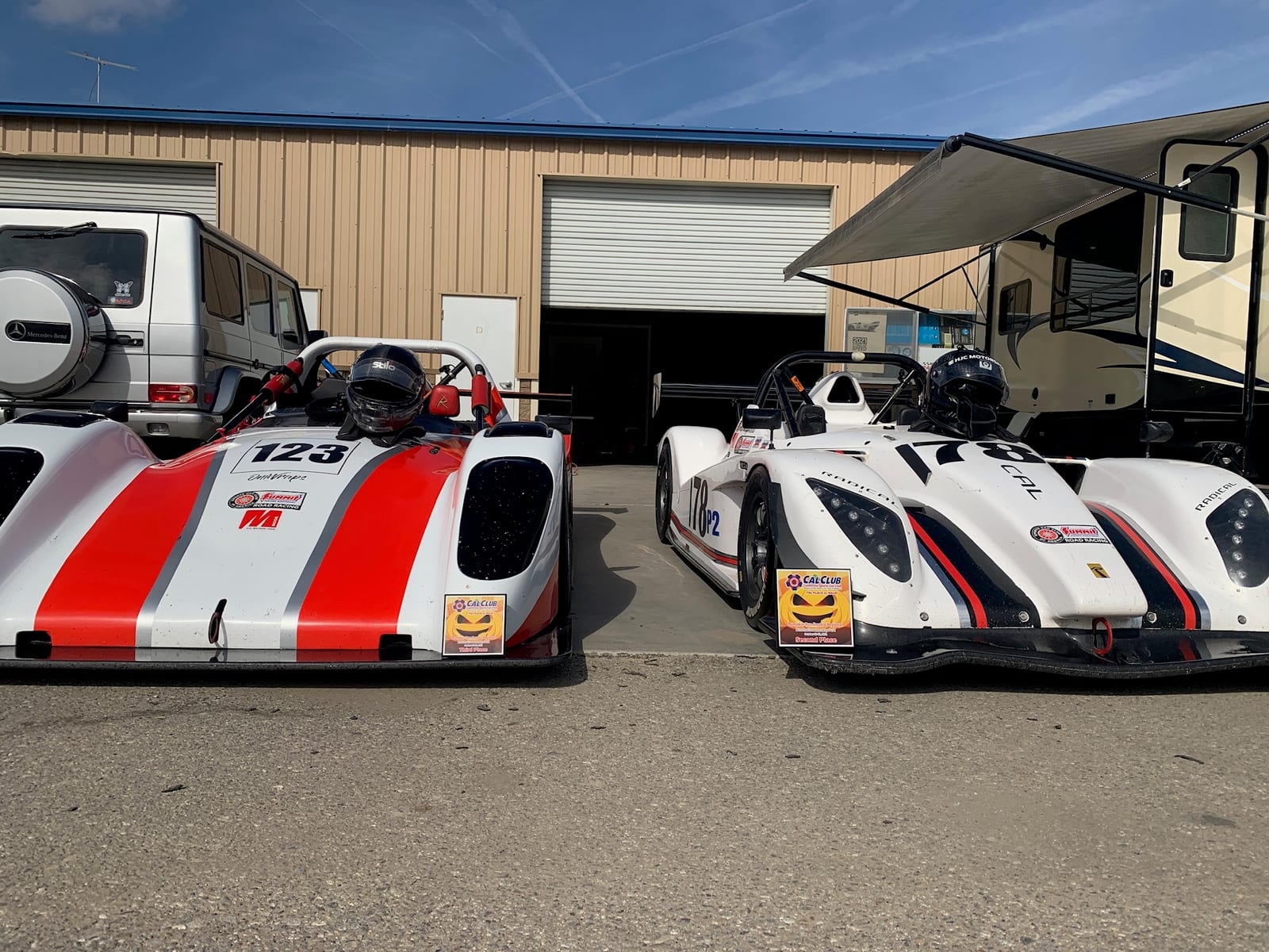 The FastLane Radical SR3 sports racer at Buttonwillow Raceway Park.